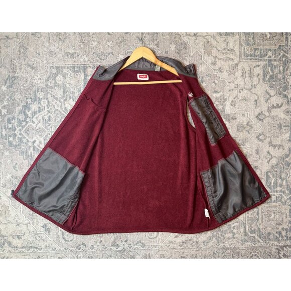 Wrangler Men's Full Zip Fleece Vest XLT Pockets Workwear Outdoors - Picture 7 of 9